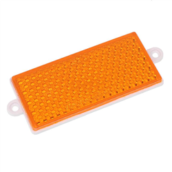 ODBLASK PROSTOKĄTNY Z UCHEM POMARAŃCZOWY 105X48MM, ROZSTAW OTW. 116MM-347601666