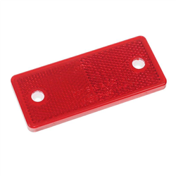 ODBLASK PROSTOKĄTNY Z OTWORAMI CZERWONY 96X42MM-347601681
