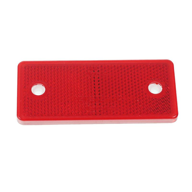 ODBLASK PROSTOKĄTNY Z OTWORAMI CZERWONY 96X42MM-347601683