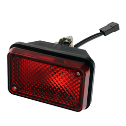 LAMPA PRZECIWMGŁOWA PODWIESZANA CZERWONA UNIWERSALNA, Z ZAWIASEM - Z PRZEWODEM-347602425