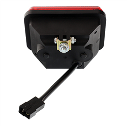 LAMPA PRZECIWMGŁOWA PODWIESZANA CZERWONA UNIWERSALNA, Z ZAWIASEM - Z PRZEWODEM-347602426