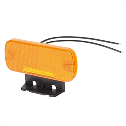LAMPA OBRYSOWA POMARAŃCZOWA DIODOWA Z UCHWYTEM, Z ODBLASKIEM, 12/24V-347602492