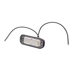 LAMPA OŚWIETLENIA TABLICY REJESTRACYJNEJ DIODOWA, KLOSZ BIAŁY, WĄSKA, 12/24V-347602494