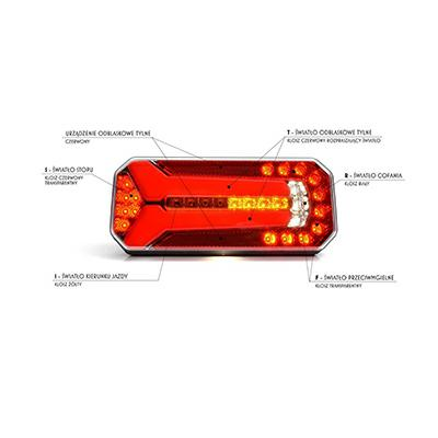 LAMPA TYLNA ZESPOLONA DIODOWA L/P Z PRZEWODEM, 12/24V-347602538