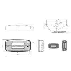 LAMPA OBRYSOWA CZERWONA DIODOWA Z UCHWYTEM, 12/24V-347602561