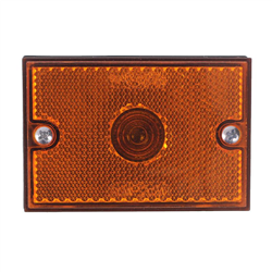LAMPA OBRYSOWA POMARAŃCZOWA Z ODBLASKIEM, 12/24V, NA ŻARÓWKĘ-347602576