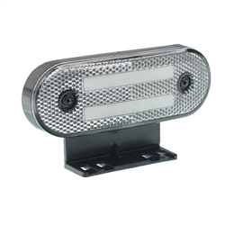 LAMPA OBRYSOWA BIAŁA DIODOWA Z UCHWYTEM I ODBLASKIEM, OWALNA 12/24V, NEON-347602604