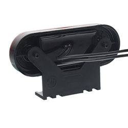 LAMPA OBRYSOWA CZERWONA DIODOWA Z UCHWYTEM I ODBLASKIEM, OWALNA 12/24V, NEON-347602608