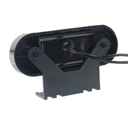 LAMPA OBRYSOWA POMARAŃCZOWA DIODOWA Z UCHWYTEM I ODBLASKIEM, OWALNA 12/24V, NEON-347602611