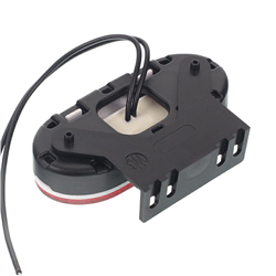LAMPA OBRYSOWA CZERWONA DIODOWA Z UCHWYTEM I ODBLASKIEM, OWALNA 12/24V, DIODY CENTRALNIE-347602662