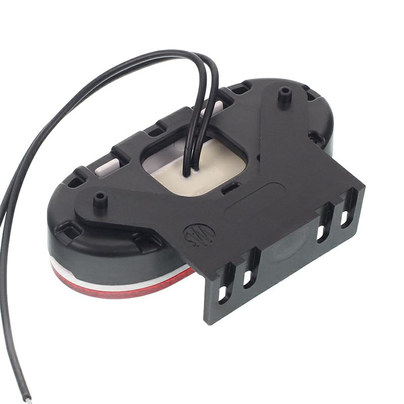 LAMPA OBRYSOWA CZERWONA DIODOWA Z UCHWYTEM I ODBLASKIEM, OWALNA 12/24V, DIODY CENTRALNIE-347602662