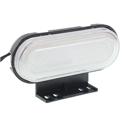 LAMPA OBRYSOWA BIAŁA DIODOWA Z UCHWYTEM I ODBLASKIEM, OWALNA 12/24V-347602663