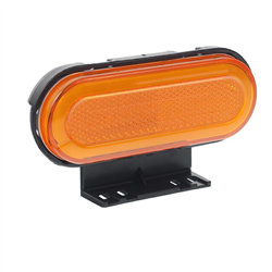LAMPA OBRYSOWA POWARAŃCZOWA DIODOWA Z UCHWYTEM I ODBLASKIEM, OWALNA 12/24V-347602669