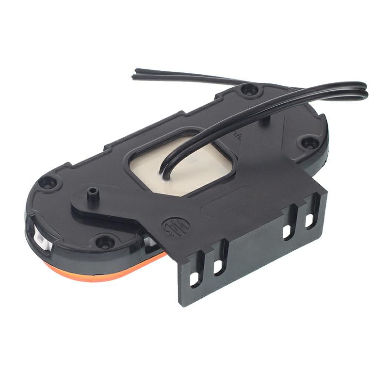 LAMPA OBRYSOWA POWARAŃCZOWA DIODOWA Z UCHWYTEM I ODBLASKIEM, OWALNA 12/24V-347602671