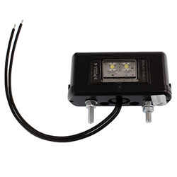 LAMPA OŚWIETLENIA TABLICY REJESTRACYJNEJ DIODOWA, KLOSZ BIAŁY, CZARNA, 12/24V-347602880
