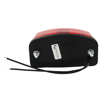 LAMPA OŚWIETLENIA TABLICY REJESTRACYJNEJ DIODOWA, KLOSZ BIAŁY, CZERWONA, 12/24V-347602888