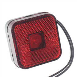 LAMPA OBRYSOWA CZERWONA DIODOWA KWADRATOWA, Z KABLEM, 12/24V - MAN-347602912