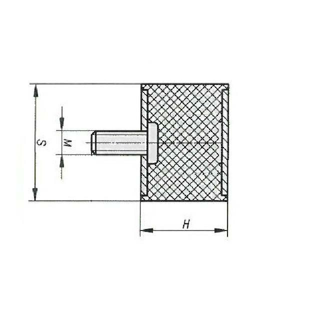 ODBÓJ GUMOWY M10/69X53MM 1 ŚRUBY, 1 OTWÓR-347602930