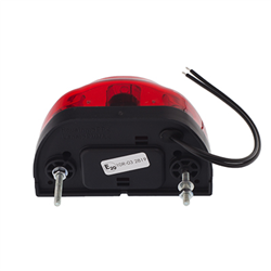 LAMPA OŚWIETLENIA TABLICY REJESTRACYJNEJ DIODOWA, KLOSZ BIAŁY, CZERWONA, 12/24V-347602939