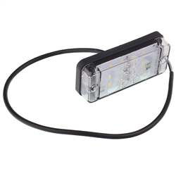 LAMPA COFANIA LEDOWA BIAŁA 12/24V, L/P, PRZEWÓD 38CM-347602951