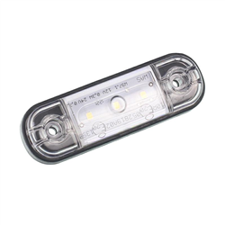 LAMPA OBRYSOWA BIAŁA DIODOWA OWALNA PŁASKA, 12/24V, 3 DIODY - SCHMITZ, KRONE-347602970