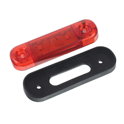 LAMPA OBRYSOWA CZERWONA DIODOWA OWALNA 12/24V - SCHMITZ, KRONE-347602976