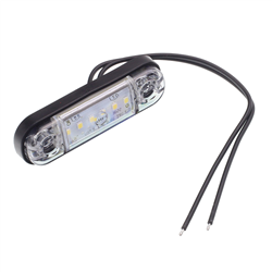 LAMPA OBRYSOWA BIAŁA DIODOWA OWALNA PŁASKA, 12/24V, 5 DIÓD - SCHMITZ, KRONE-347602980