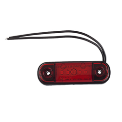 LAMPA OBRYSOWA CZERWONA DIODOWA OWALNA PŁASKA, 12/24V, 5 DIÓD - SCHMITZ, KRONE-347602983