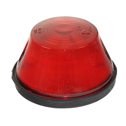 LAMPA OBRYSOWA CZERWONA NISKA PRZYCZEPA, FI 92MM, H=52MM-347178431