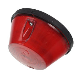 LAMPA OBRYSOWA CZERWONA NISKA PRZYCZEPA, FI 92MM, H=52MM-347178433