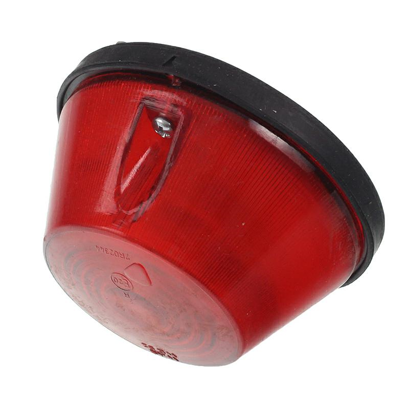 LAMPA OBRYSOWA CZERWONA NISKA PRZYCZEPA, FI 92MM, H=52MM-347178433