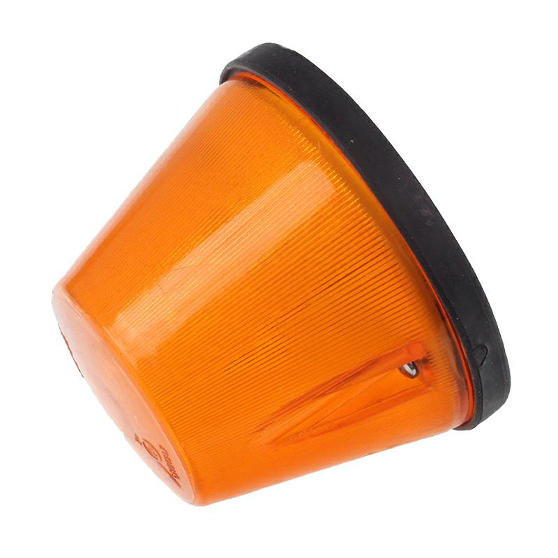 LAMPA OBRYSOWA POMARAŃCZOWA WYSOKA PRZYCZEPA, FI 92MM, H=70MM-347603079