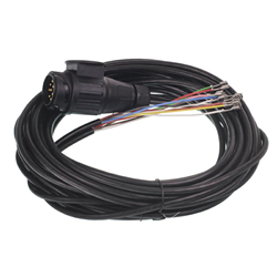 WIĄZKA ELEKTRYCZNA PRZYCZEPY, WTYCZKA 13/12V + PRZEWÓD 2X7M (2X5 ŻYŁ)-347603083