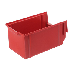 SKRZYNKA MAGAZYNOWA TYP1 - 199X135X100MM CZERWONA - NOŚNOŚĆ 2KG - PP-347603198