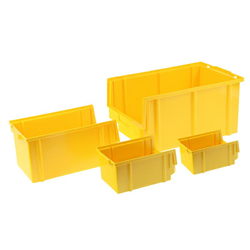 SKRZYNKA MAGAZYNOWA TYP1 - 199X135X100MM ŻÓŁTY - NOŚNOŚĆ 2KG - PP-347603219