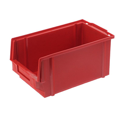 SKRZYNKA MAGAZYNOWA TYP2 - 298X179X149MM CZERWONA - NOŚNOŚĆ 4KG - PP-347603229