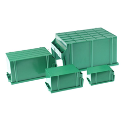 SKRZYNKA MAGAZYNOWA TYP2 - 298X179X149MM ZIELONA - NOŚNOŚĆ 4KG - PP-347603260