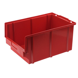 SKRZYNKA MAGAZYNOWA TYP3 - 400X269X199MM CZERWONA - NOŚNOŚĆ 8KG - PP-347603261