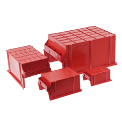SKRZYNKA MAGAZYNOWA TYP3 - 400X269X199MM CZERWONA - NOŚNOŚĆ 8KG - PP-347603268