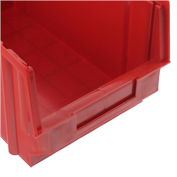 SKRZYNKA MAGAZYNOWA TYP3 - 400X269X199MM CZERWONA - NOŚNOŚĆ 8KG - PP-347603263