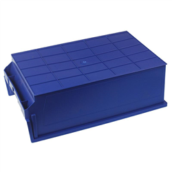 SKRZYNKA MAGAZYNOWA TYP4 - 600X360X200MM NIEBIESKA - NOŚNOŚĆ 15KG - PP-347603296