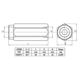 ZAWÓR ZWROTNY VU 1/4" - 0,5 BAR-347871148