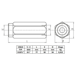 ZAWÓR ZWROTNY VU 1/2" - 0,5 BAR-347871158