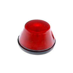 LAMPA OBRYSOWA CZERWONA NISKA PRZYCZEPA, FI 92MM, H=52MM-347866751