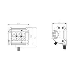 Lampa robocza LED, 10-30V DC, 1620LM, 18W-347922396