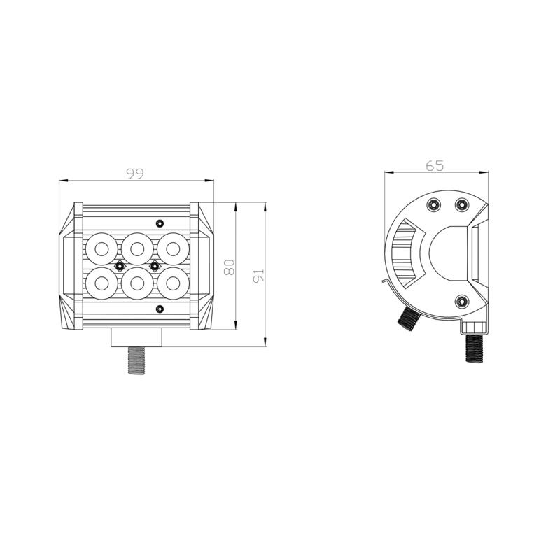 Lampa robocza LED, 10-30V DC, 1620LM, 18W-347922396