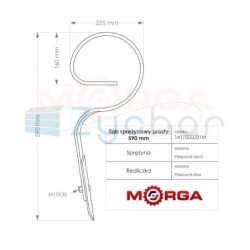 Ząb sprężynowy prosty Duński 590mm 32X10 MORGA