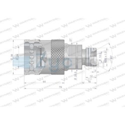 Szybkozłącze hydrauliczne gniazdo z eliminatorem c