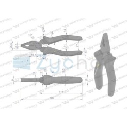 Szczypce uniwersalne 160 mm Waryński