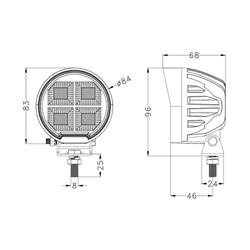 Lampa robocza LED 64W 5120 lm 10–30V-347923010